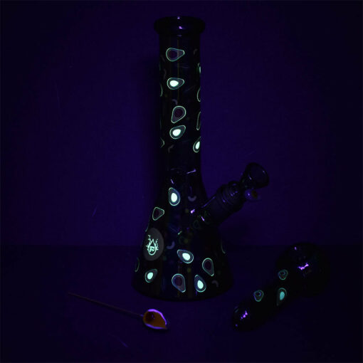 Shop Pulsar Fruit Series Avocado Gold Herb Pipe Glow Duo - 10" / 14mm F in australian